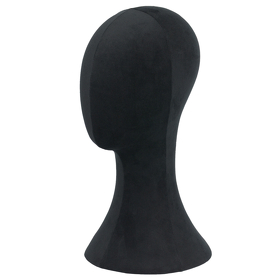 VELVET WIG HEAD – BLACK