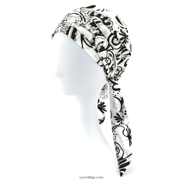 TURBAN VENICE # 59 # CZARNO-BIAŁY*